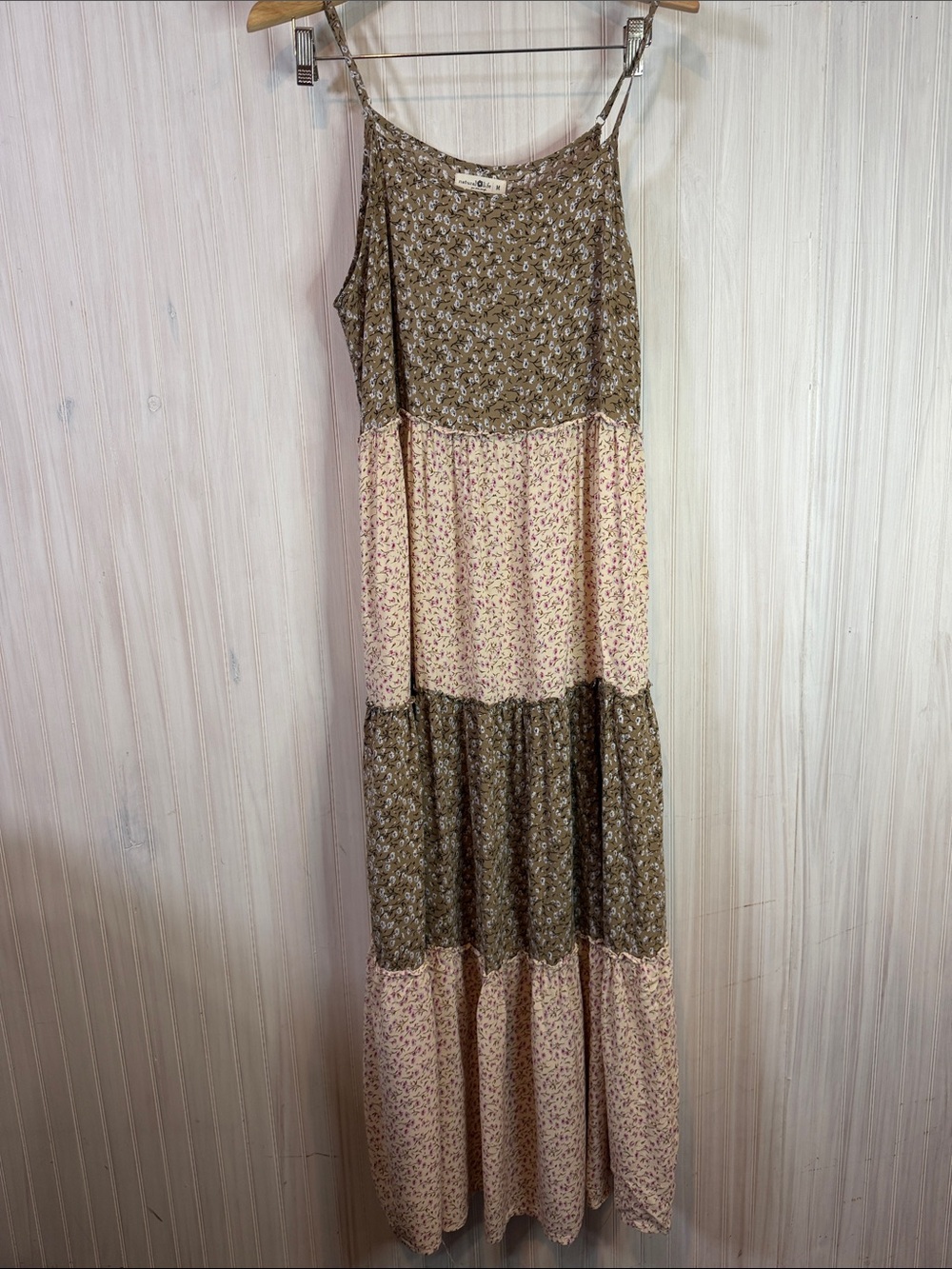NATURAL LIFE TIERED FLORAL MAXI DRESS MEDIUM